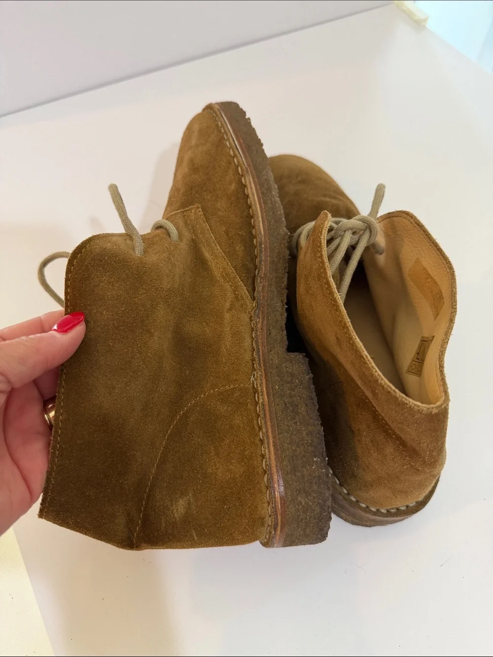 Todd Snyder Cognac Suede Chukka Boots Sz 8.  Tub8. New/Flawed